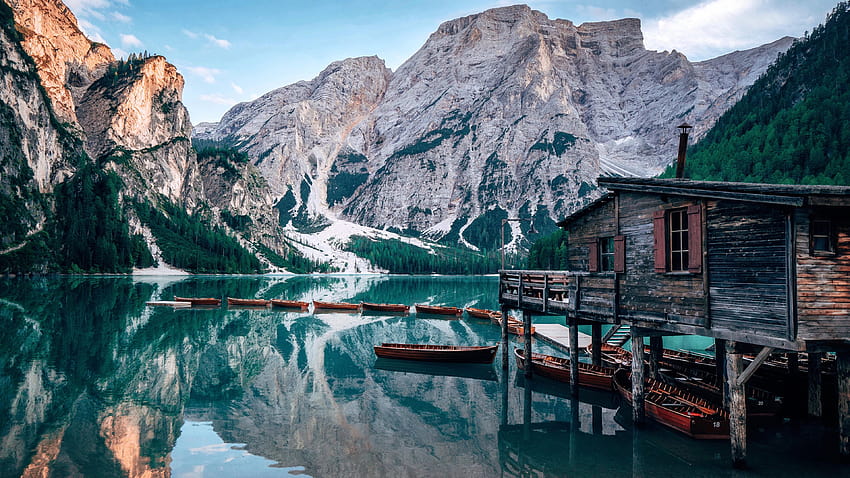 Lago Di Braies Italy, lake braies HD wallpaper