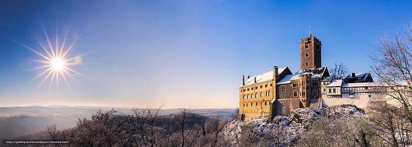 Wartburg Castle, Eisenach, Thuringia, Germany in the resolution 8624x3087 HD wallpaper