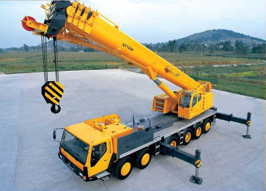 MOBILE CRANE construction truck semi tractor ariel cranes boom HD wallpaper