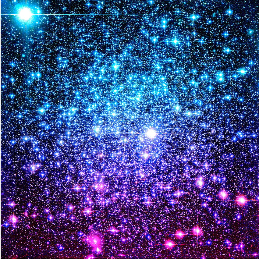 Glitzer-Galaxie-Sterne: Türkis, Blau, Lila, Pink, Ombre, Galaxie-Ombre HD-Handy-Hintergrundbild