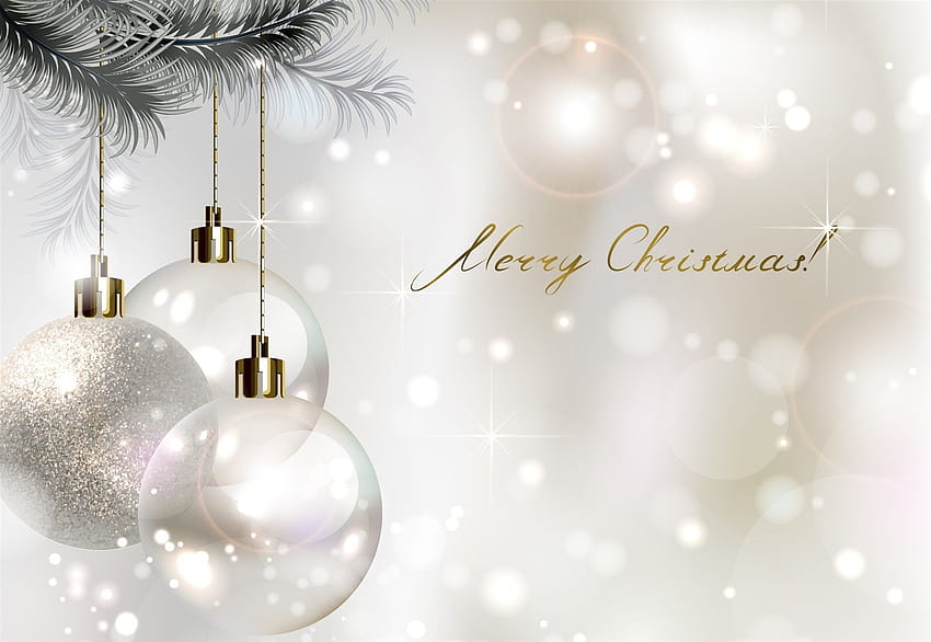 White and Gold Christmas, merry christmas gold HD wallpaper