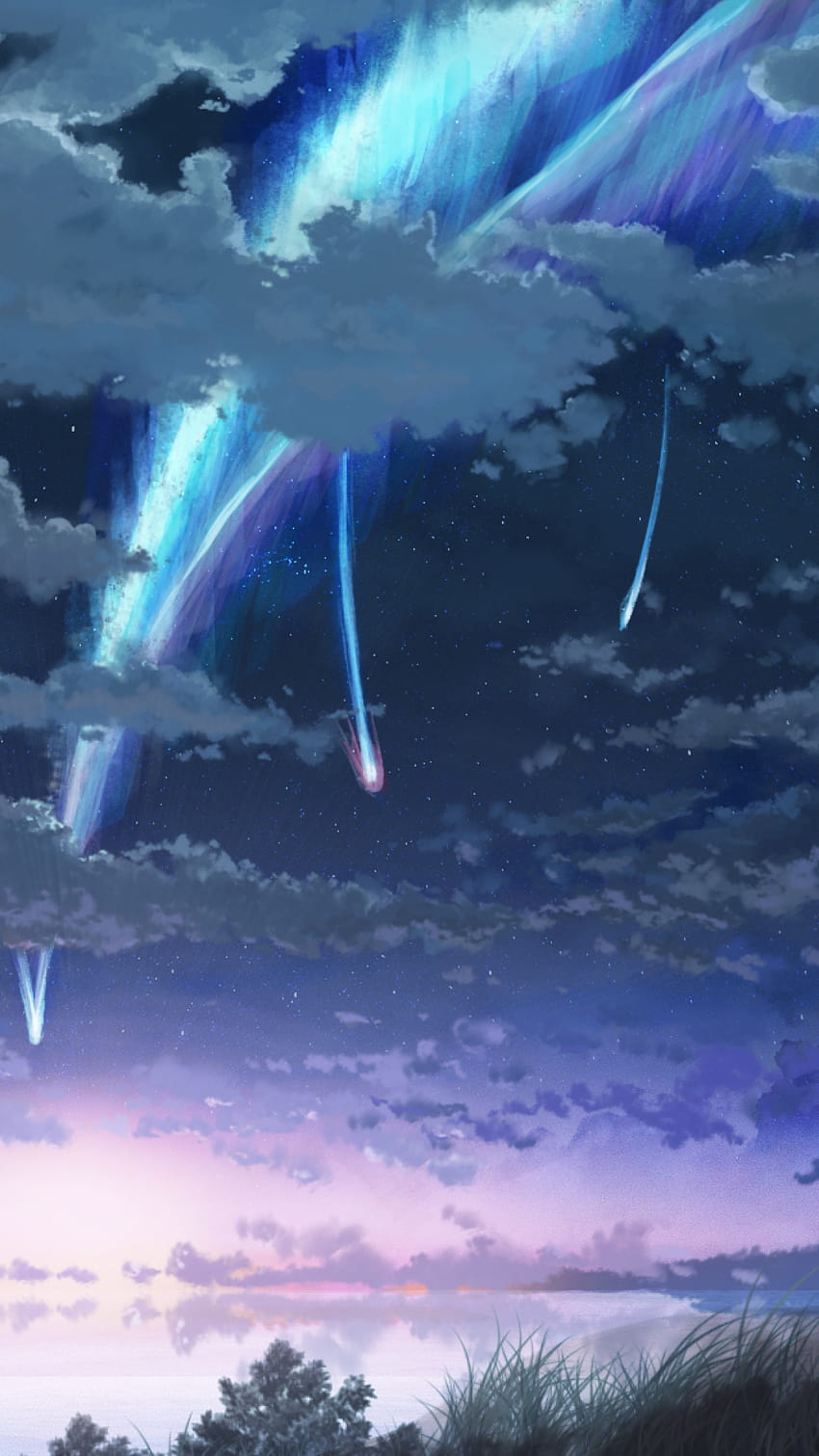 Kimi no na wa, mitsuha miyamizu, clouds, scenic, Anime, HD wallpaper