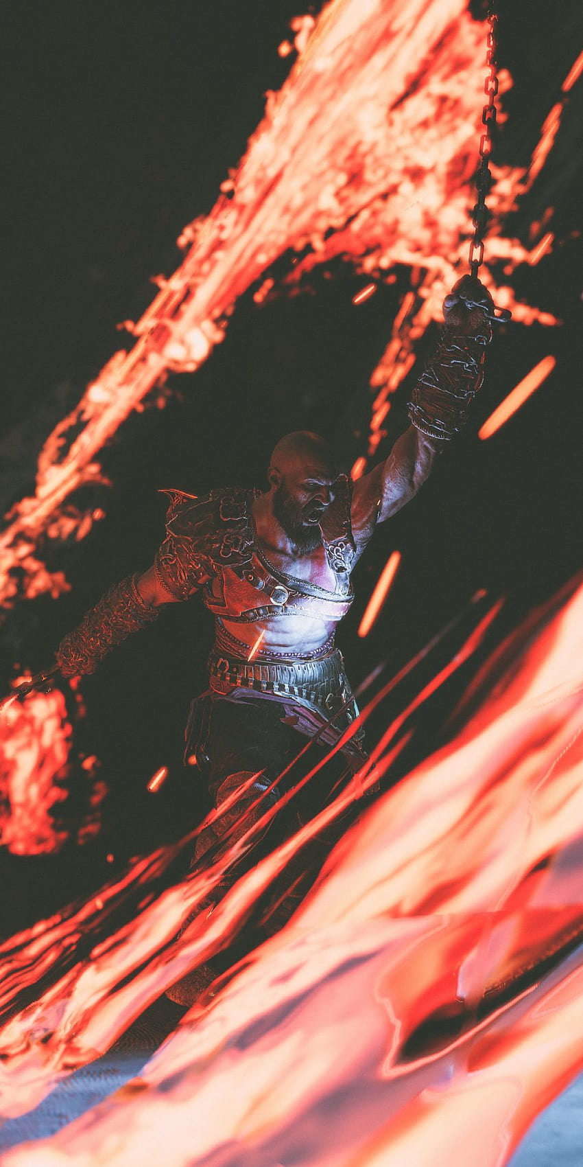 Fire chains, Kratos, God of War, 2018 ...pinterest, god of war 4 mobile Tapeta na telefon HD