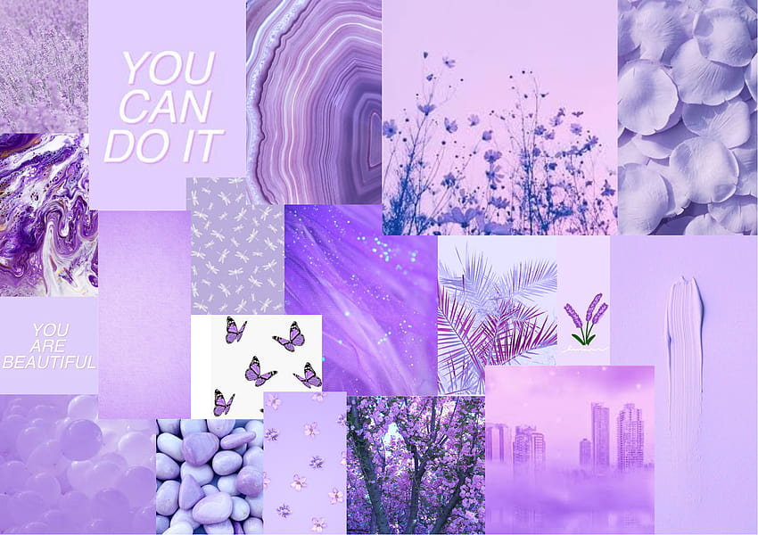 Lavender Themed Chromebook Collage, halloween collage chromebook HD wallpaper