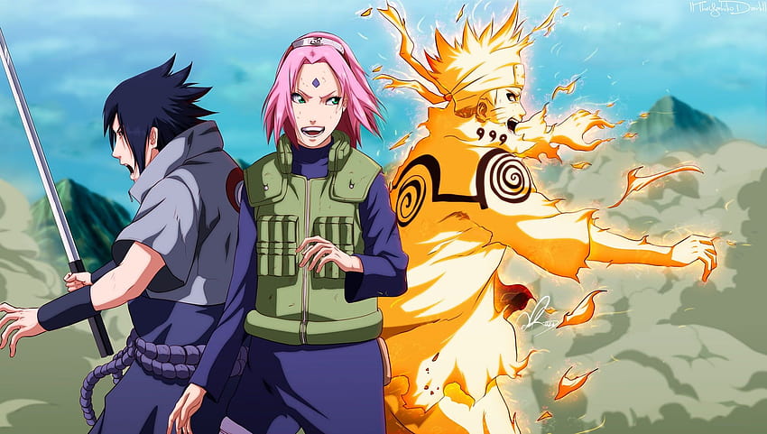 Naruto Sasuke E Sakura, naruto x sakura HD wallpaper