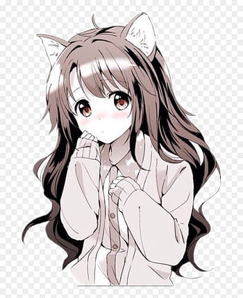 Anime Drawing Catgirl, Anime transparent background PNG clipart