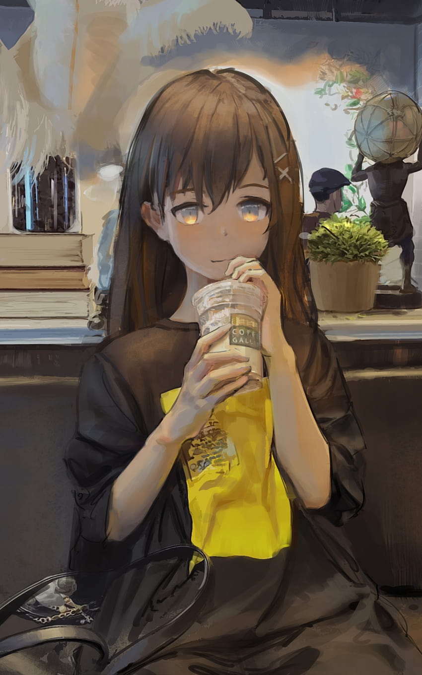 22 Cute Anime Girl Drinking Boba Wallpapers  WallpaperSafari