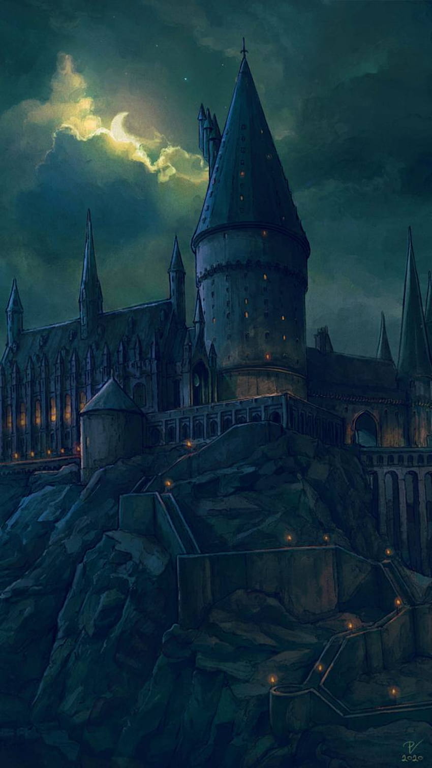 Zamek Hogwart autorstwa RFL1A, zamek o Harrym Potterze Tapeta na telefon HD