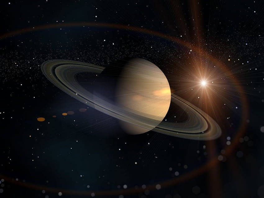 Planet Saturn in the sun 1400x1050, saturnus HD wallpaper