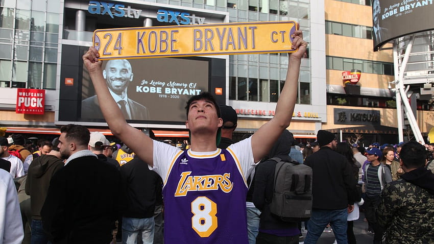 : Kobe Bryant vigil at LA Live HD wallpaper