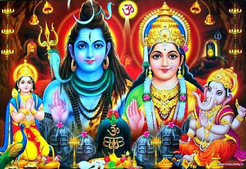 Familie Lord Shiv Parivar, glücklicher Ganesh Chaturthi HD-Hintergrundbild