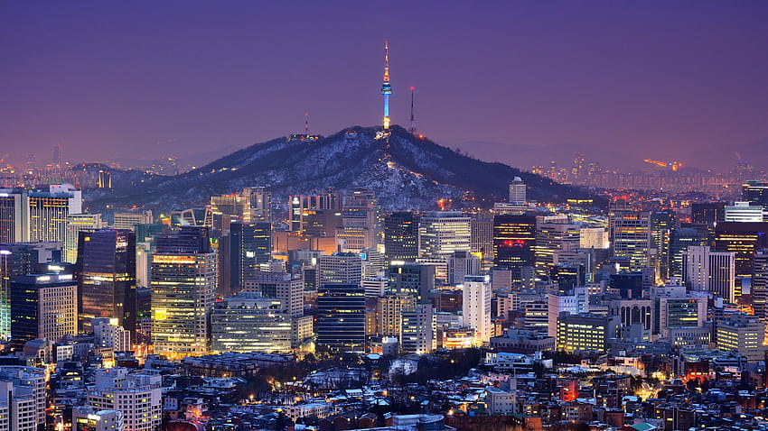 Korea City, estética da Coreia do Sul papel de parede HD