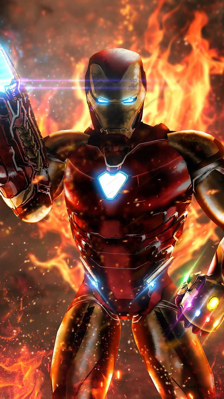 Iron Man Infinity Stone Weapon IPhone, superhero weapons HD phone wallpaper