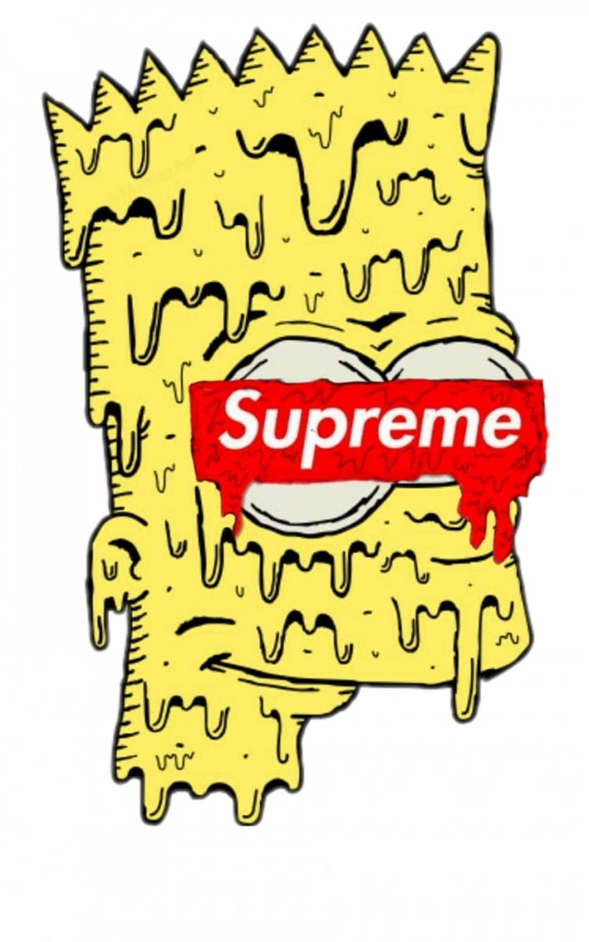 Bart Drawing Supreme Supreme 668464 PNG PNGio [920x1488] for your , Mobile & Tablet, yellow supreme HD phone wallpaper