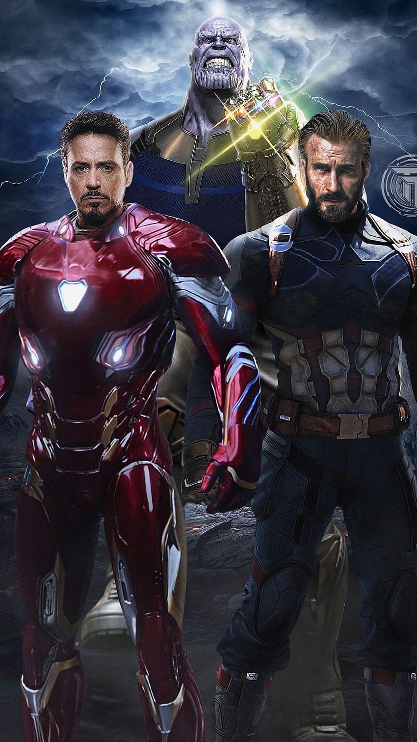 2160x3840 Avengers Infinity War Captain America Iron Man Thanos, captain america infinity war HD phone wallpaper