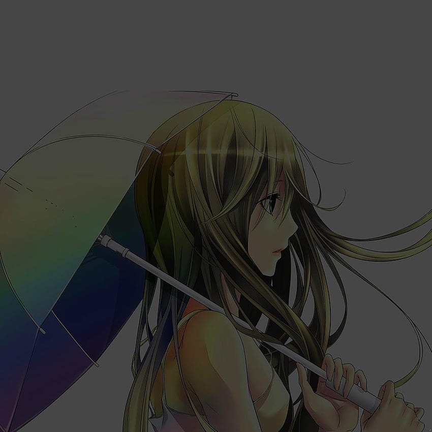Umbrella Girl Dark Anime Illust Art iPad, estetyczny ciemny anime Tapeta na telefon HD