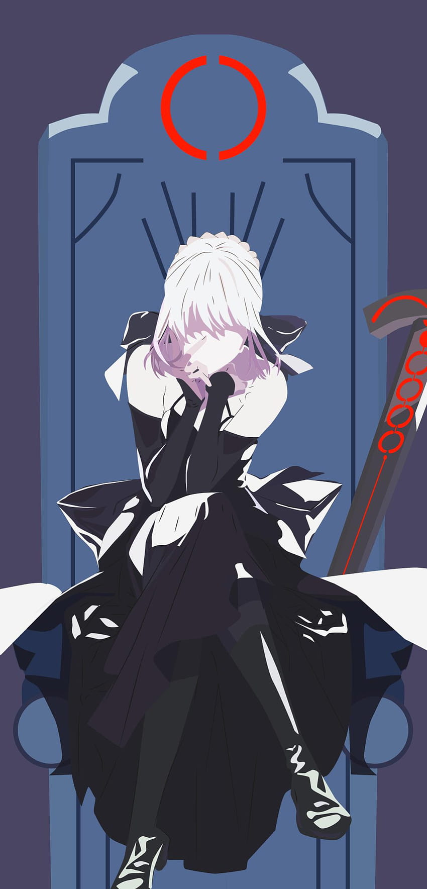 Anime/Fate/Grand Order, minimalistisches Anime-Telefon HD-Handy-Hintergrundbild