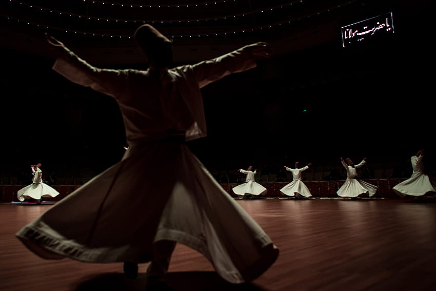 Danza de los derviches giradores, danza sufí fondo de pantalla