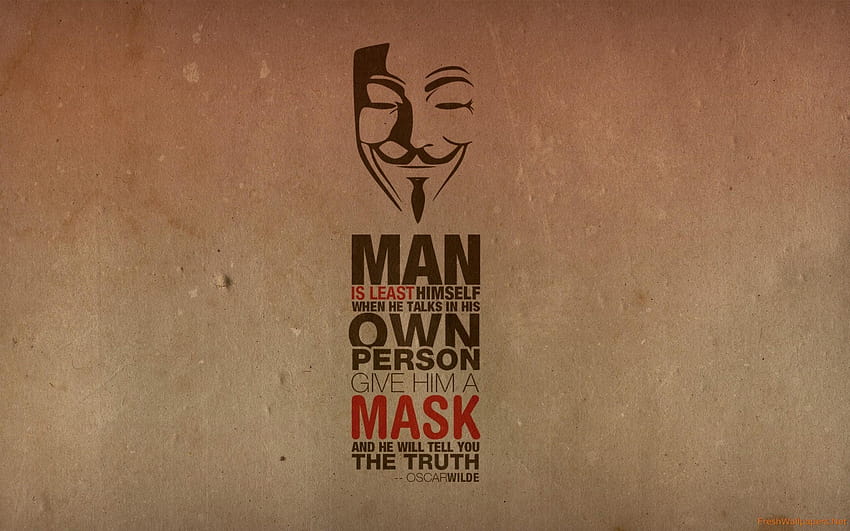 man is least himself, illuminati mask HD wallpaper