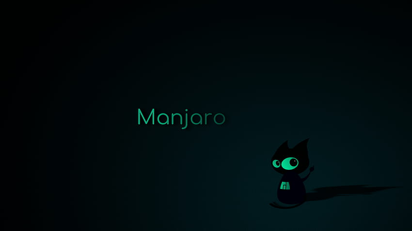 Manjaro Linux, 모바일 및 태블릿용 대체 Manjaro Cat Dark Artistry [1920x1080] HD 월페이퍼