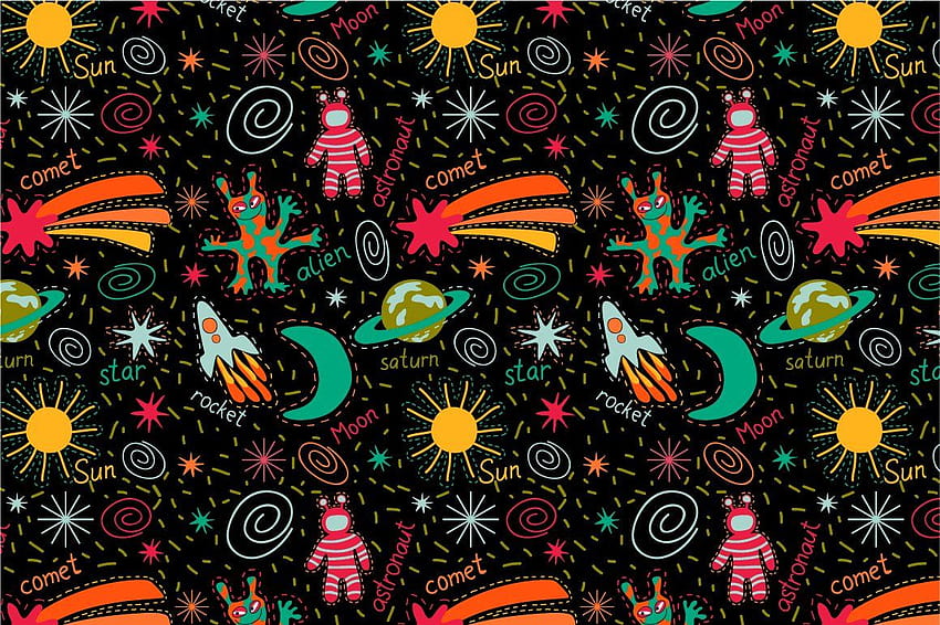 Seamless pattern, space and patterns HD wallpaper
