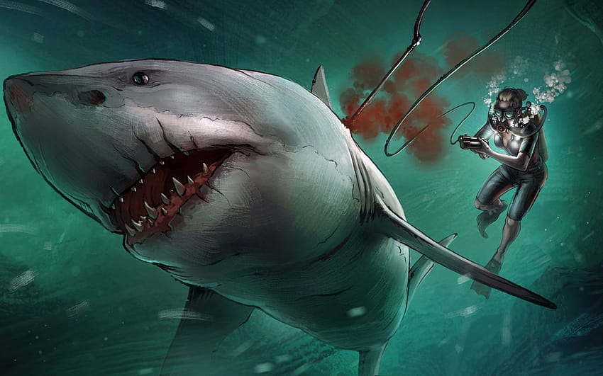 Depth , Video Game, HQ Depth, shark games HD wallpaper
