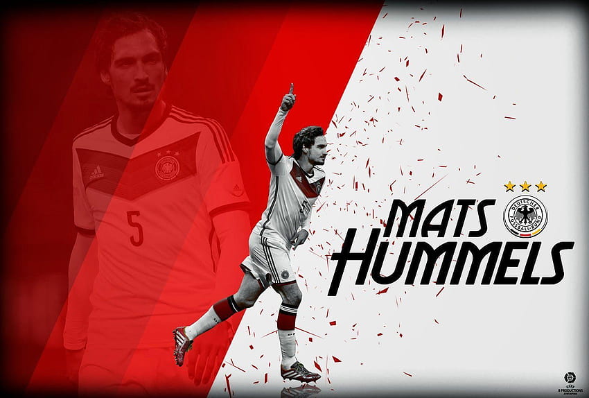 8 Productions: Mats Hummels Germany new jersey 2013/14 HD wallpaper
