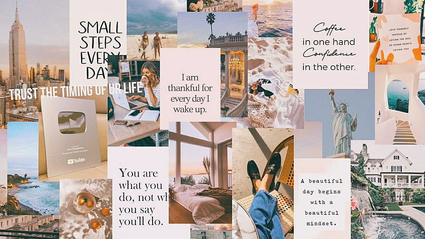 Inspirational Collage, summer vision board HD wallpaper