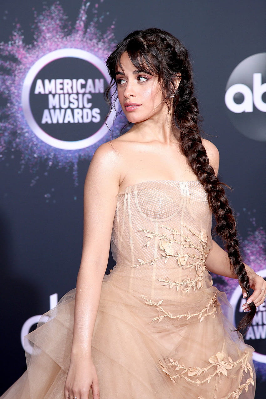 Camila Cabello luce como una princesa en un vestido de Oscar de la Renta, camila cabello american music awards fondo de pantalla del teléfono