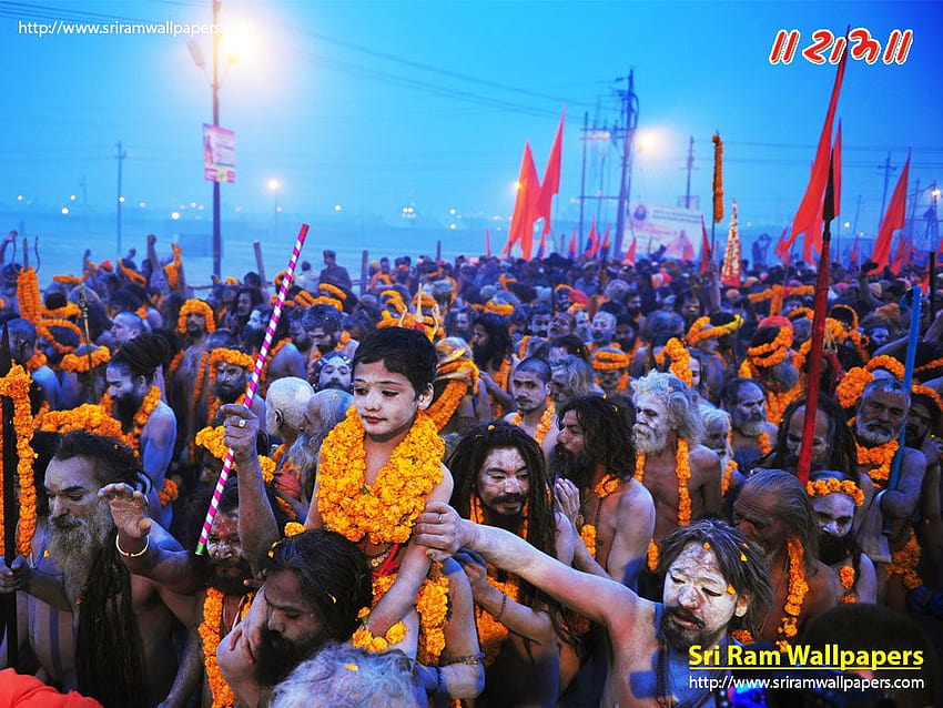 Naga Sadhu, Kumbh Snaan und HD-Hintergrundbild