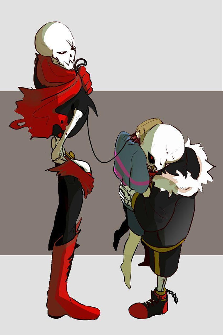 Underfell Papyrus And Frisk Swapfell Sans And Frisk, undertale sans x underfell sans HD тапет за телефон