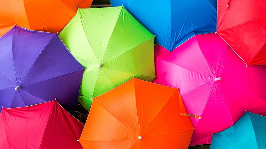 Guarda-chuvas coloridos papel de parede HD