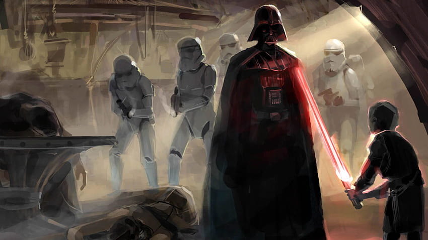Star Wars Stormtroopers Darth Vader 1920x1080 – Space Stars, Darth Vader und Stormtroopers HD-Hintergrundbild