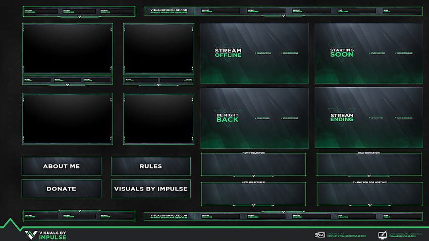 Twitch Panel / Anime / Dark / Glitch / Twitch Profile Panels / 