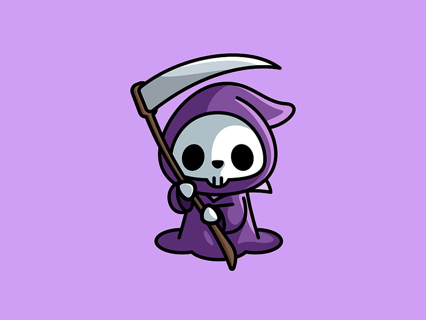 Cute Grim Reaper, ceifador kawaii papel de parede HD