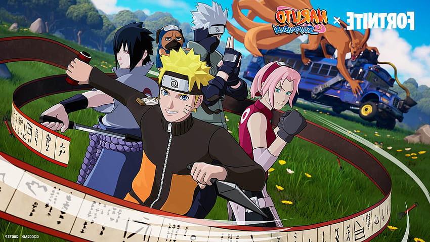 Fortnite X Naruto Shippuden ist jetzt live, hat neue Skins und Hidden Leaf Village hat versteckte Blattflecken, Naruto Team x Fortnite HD-Hintergrundbild