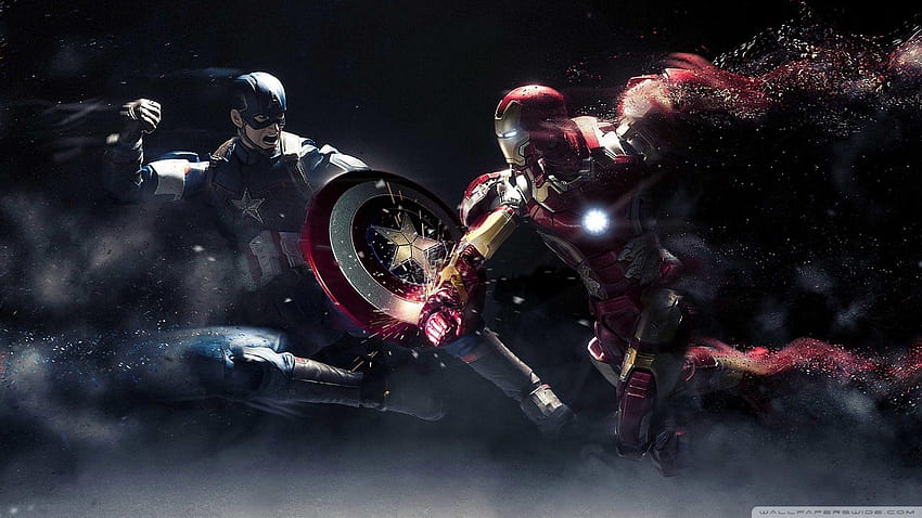 Iron Man Kapitan Ameryka kontra Iron Man ❤, iron man Tapeta HD