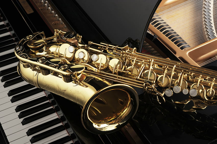 saksofon, alat musik, saksofon, alat musik tiup, musik, keluarga klarinet Wallpaper HD