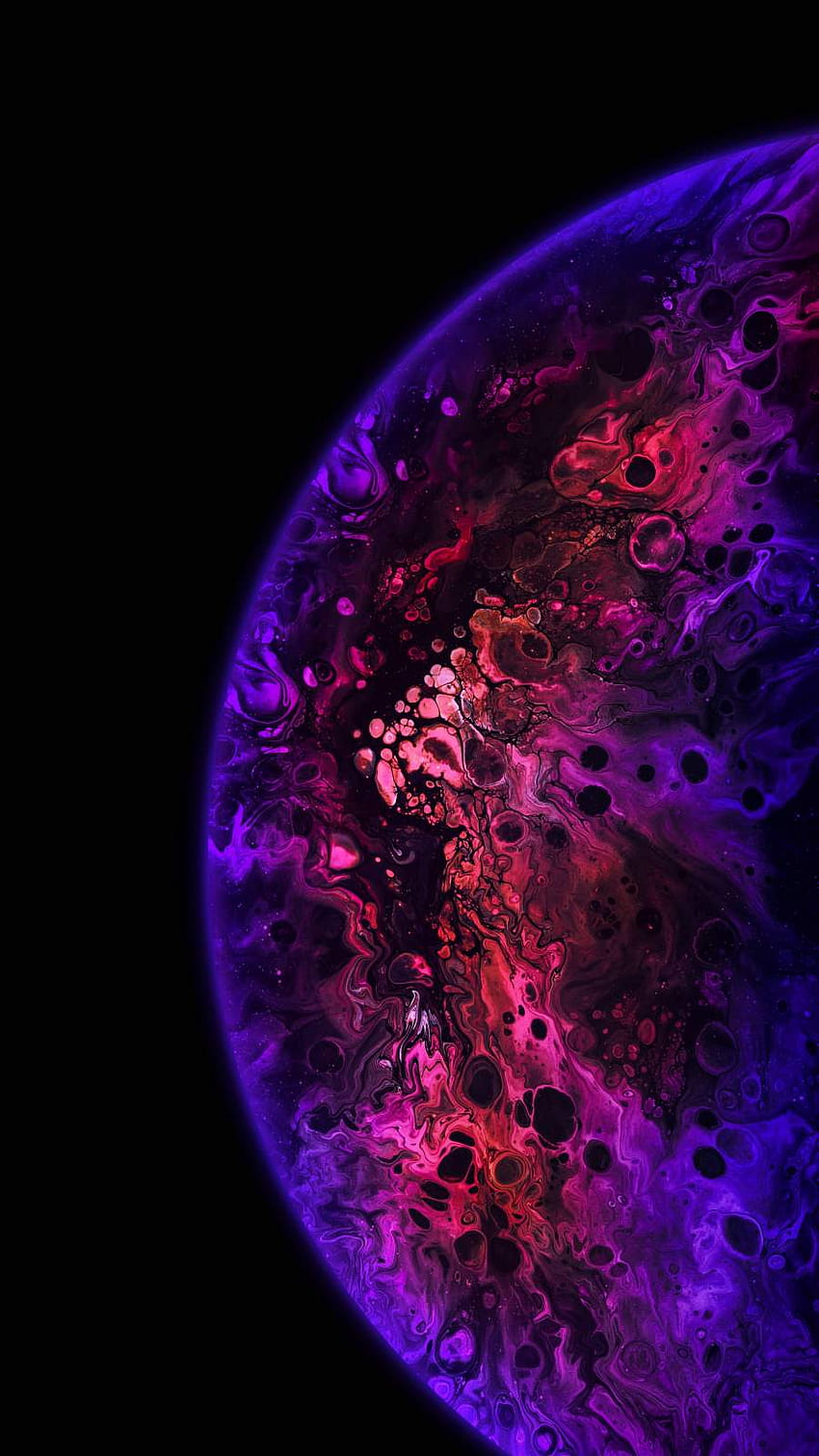 Colorful Sphere Planet iPhone X, iphone planet purple HD phone wallpaper