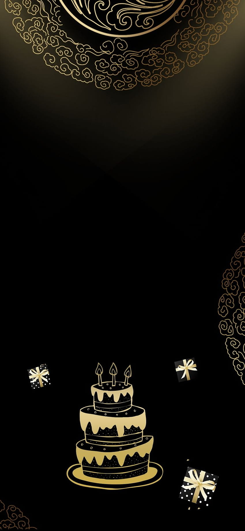Black Gold Wind Birtay Invitation Simple Fashion Background, Advertising… in 2021 HD 전화 배경 화면
