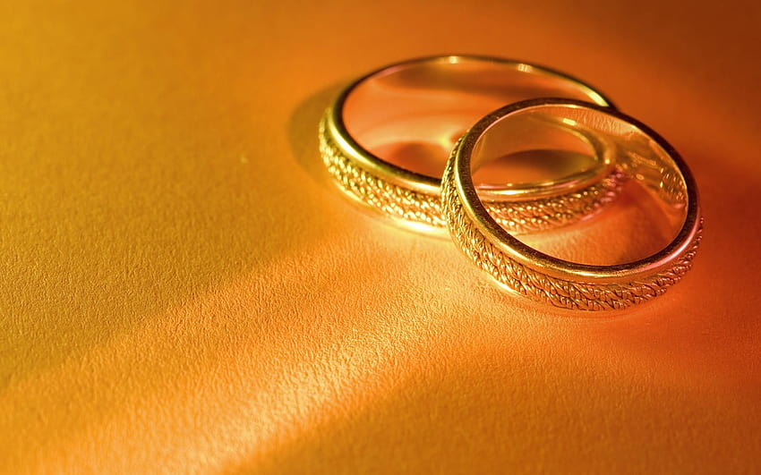 Gold Wedding Rings , Backgrounds HD wallpaper
