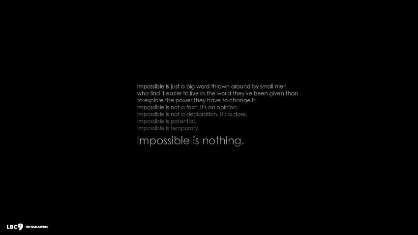 Nothing is impossible 5/9, black HD wallpaper | Pxfuel