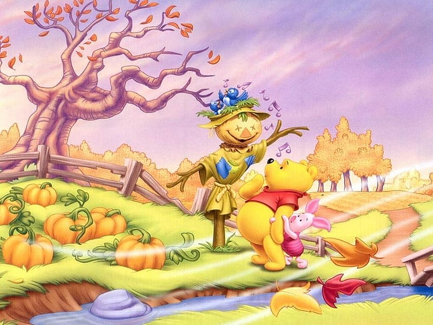 4 Winnie the Pooh Fall, pooh thanksgiving HD wallpaper
