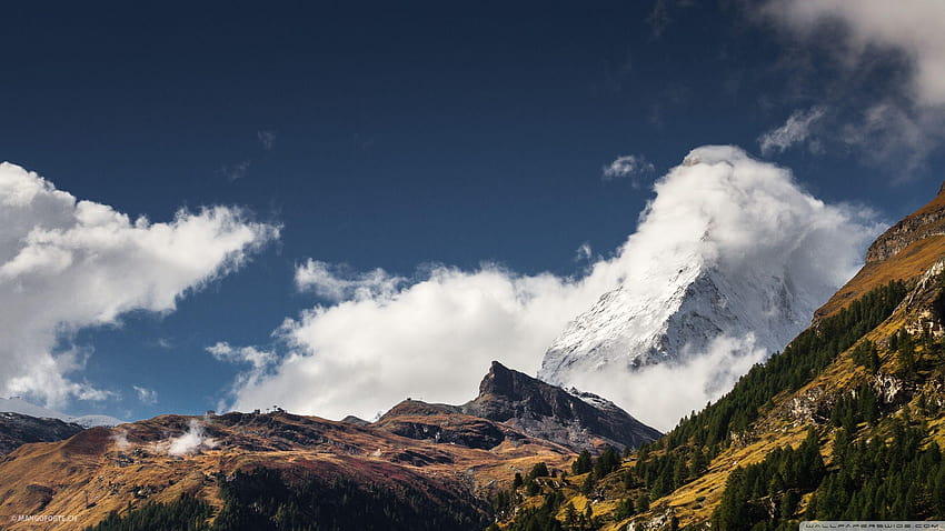Matterhorn, view from Zermatt, Switzerland ❤ HD wallpaper