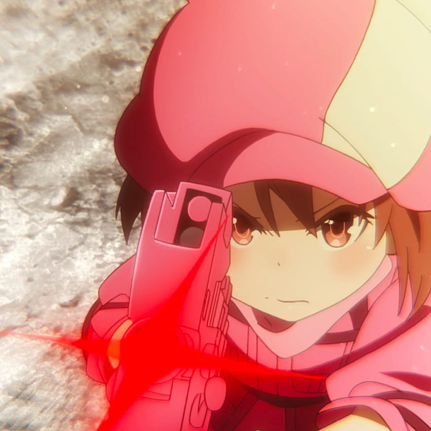 Anime baru Gun Gale Online menantang tradisi gadis penyihir dengan senjata, ggo setan merah muda wallpaper ponsel HD