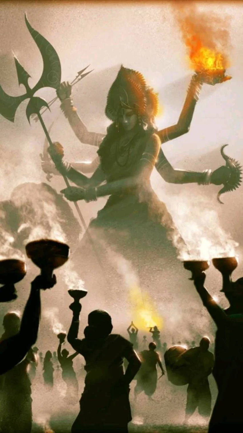 Bogini Kali autorstwa ArC12345, bogini kali Tapeta na telefon HD