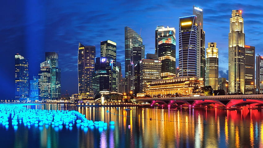 4 Marina Bay Singapore, marina bay sands night HD wallpaper