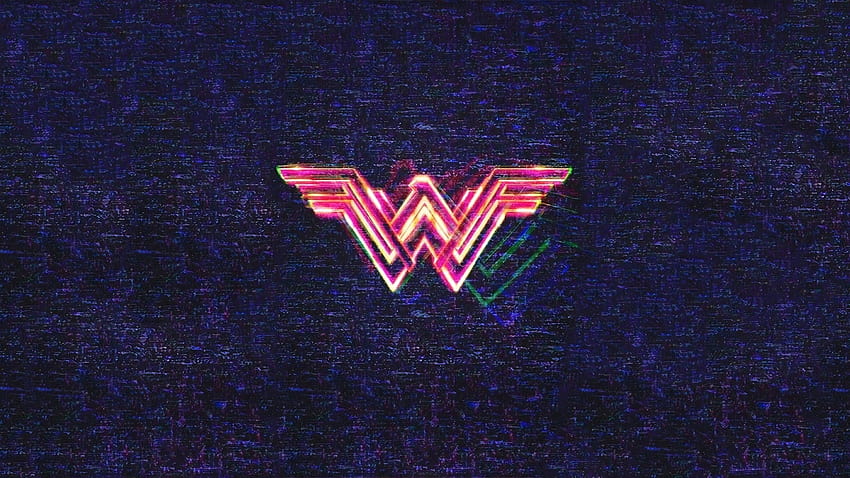 Logotipo de Wonder Woman 1984, signo de mujer maravilla fondo de pantalla