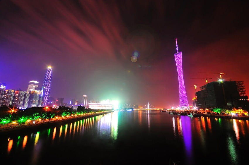 CANTON TOWER IN GUNGZHOU, CHINA...ERSTAUNLICH!, Guangzhou HD-Hintergrundbild