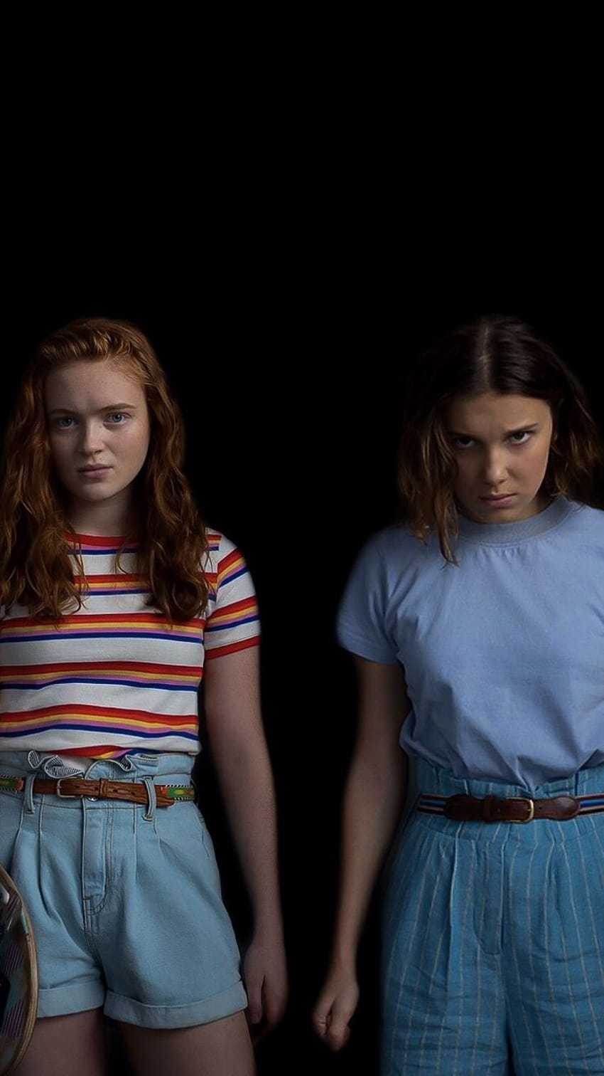 Max and Eleven : Stranger Things , Millie Bobby Brown, Sadie Sink, Lo…, millie bobby brown dan sadie sink wallpaper ponsel HD